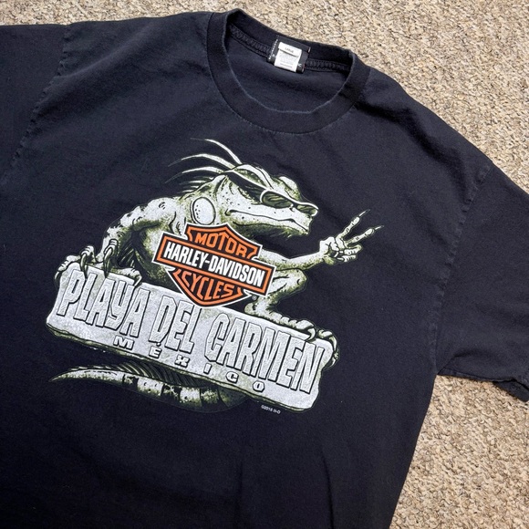 Harley-Davidson 2016 Black Playa Del Carmen Mexico Tee T-shirt Large - Picture 2 of 5